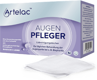 Artelac AUGEN PFLEGER Lidreinigungstücher 20 sterile gebrauchsfertige Einwegtücher zur täglichen Behandlung Artelac