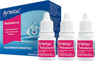 Artelac Rebalance 3 x 10 ml Augenbefeuchtungsmittel sowie Benetzung von Kontaktlinsen Artelac