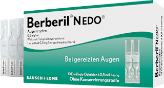 Berberil NEDO 0,50 mg/ml Tetryzolinhydrochlorid Augentropfen, Lösung  10 x á 0,5ml im Einzeldosisbehältnis  Berberil