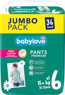 Pieluchomajtki Premium, rozmiar 6, XL, 15+ kg, JUMBOPACK babylove