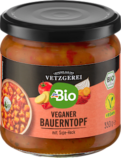 Veganer Bauerntopf mit Soja-Hack dmBio
