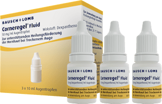 Corneregel Fluid 3 x 10ml Augentropfen, Lösung 50 mg/ml Dexpanthenol Corneregel