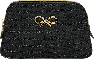 Kosmetiktasche schwarz Schleife gold  Soapland