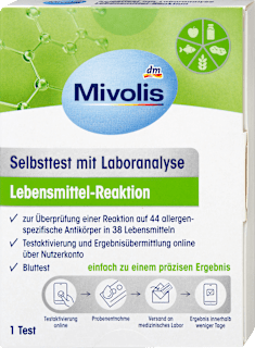 Selbsttest mit Laboranalyse Lebensmittel-Reaktion, 1 Anwendung Mivolis