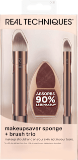 Set burete Saver Sponge si pensula machiaj Trio REAL TECHNIQUES