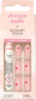 Künstliche Nägel Dream Nails Red Hearts Elegant Touch