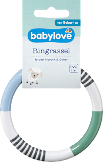 Ringrassel blau-grün babylove