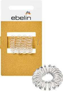 Spiralne mini gumki do włosów w kolorze przezroczystym ebelin