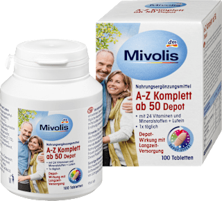 Kompleks witamin i minerałów A-Z 50+ w tabletkach depot Mivolis