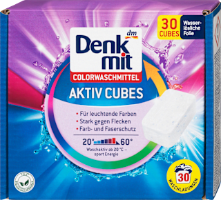 Aktiv kocke za pranje šarenog rublja, 30 pranja Denkmit
