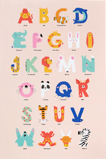 Poster A2, Alphabet (42x63 cm), 1 St