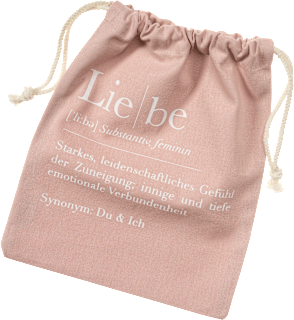 Geschenkbeutel aus Stoff rosa "Liebe" Vito & Joe