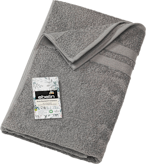 Duschtuch aus Frottee grau, 100 % Bio-Baumwolle GOTS-zertifiziert ebelin