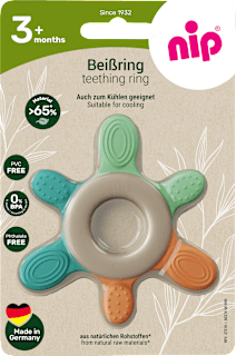 Beißring türkis/orange Nip