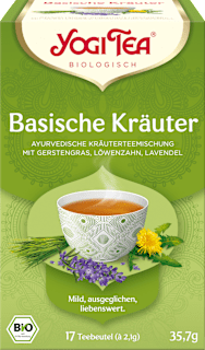 Kräutertee "Basische Kräuter" mit Hafergras, Löwenzahn & Lavendel (17 Beutel) YOGI TEA