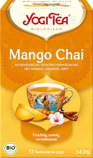 Gewürztee "Mango Chai" mit Mango, Orange & Zimt (17 Beutel) YOGI TEA