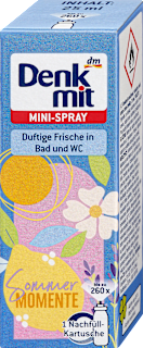 Odświeżacz powietrza w mini-sprayu wkład Letnie chwile Denkmit
