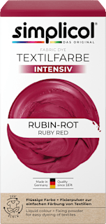 Textilfarbe intensiv Rubin-Rot Simplicol