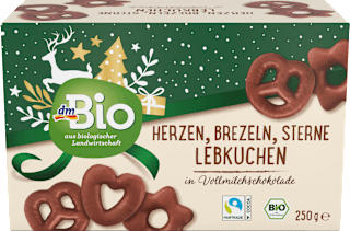 Lebkuchen Herzen, Brezeln, Sterne dmBio