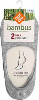 Bambus Füssling Socken hellgrau, Gr. 39-42 (2 Paar) nur die