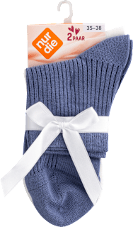 Kurzsocken Modal lila und weiß, Gr. 35 - 38 (2 Paar) nur die