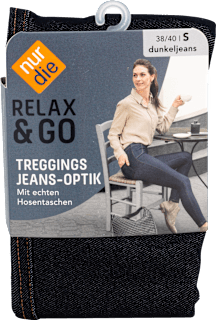 Relax & Go Treggings Jeans-Look dunkeljeans, Gr. 38/40 nur die