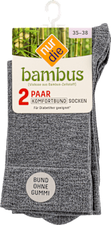 Komfortbund Socken hellgrau Gr. 35-38 (2 Paar) nur die