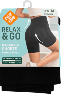 Relax & Go Shorts reibungslos schwarz, Gr. 40/42 nur die