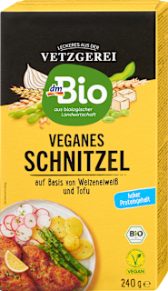 Tofu und Weizeneiweiß Schnitzel Vetzgerei dmBio