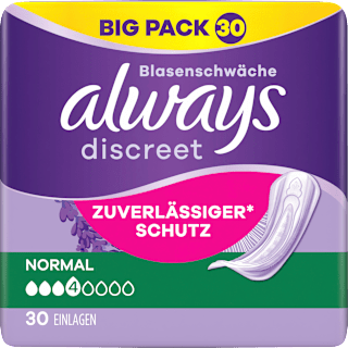 discreet Einlagen Inkontinenz Normal Big Pack always