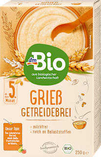 Getreidebrei Grieß ab dem 5. Monat dmBio