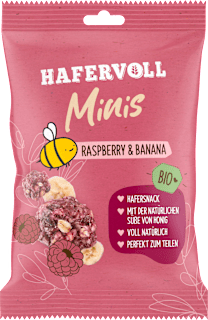 Kindersnack Haferwürfel Minis Himbeere & Banane HAFERVOLL