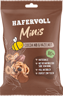 Kindersnack Haferwürfel Minis Kakaonibs & Haselnüsse HAFERVOLL