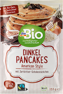 Pancake bio di farro con cioccolato dmBio