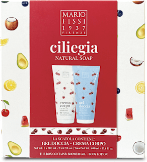 Set regalo gel doccia e crema corpo alla ciliegia MARIO FISSI 1937 FIRENZE
