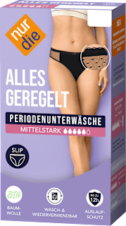 Periodenunterwäsche Slip Alles Geregelt Schwarz, Gr. L nur die