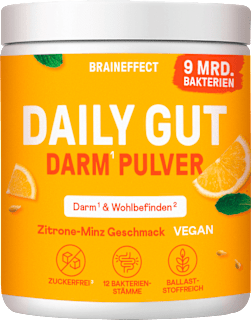 Daily Gut Darm Pulver Zitrone-Minz Geschmack BRAINEFFECT