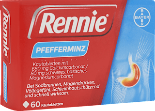 Rennie 680 mg / 80 mg Kautabletten Pfefferminz RENNIE