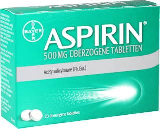 ASPIRIN 500 mg überzogene Tabletten Acetylsalicylsäure ASPIRIN