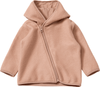 Fleecejacke mit Kapuze, braun, Gr. 86/92 ALANA