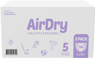 double care AirDry pelene vel. 5 (11-18 kg) 3x52 kom Violeta