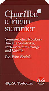 Rooibostee "African Summer" mit Orange & Vanille (20 Beutel) ChariTea