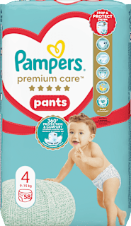 Hlačne plenice velikost 4 (9-15 kg) Pampers Premium Care