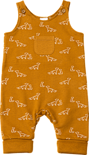 Latzhose mit Fuchs-Muster, braun, Gr. 68 ALANA