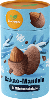 Geschenkset Weihnachten Kakao-Mandeln oder Cranberries Seeberger