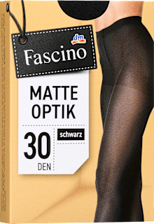 Strumpfhose Matte Optik schwarz 30 DEN, Gr. 38/40 Fascino