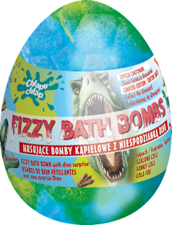 Musujące jajo do kąpieli z zabawką DINO, o zapachu funky cola Chlapu Chlap