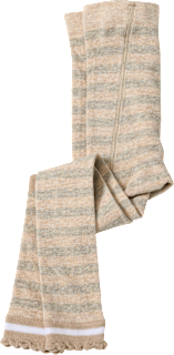 Leggings mit Streifen-Muster & Herz-Motiv, beige & grau, Gr. 98/104, 1 St