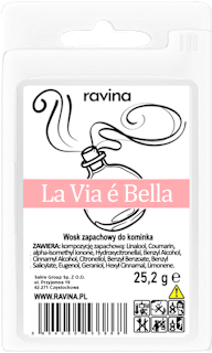 Sojowy wosk zapachowy do kominka La Via é Bella  ravina