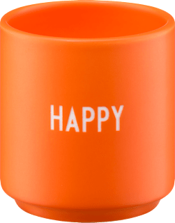 Espressobecher aus Porzellan "HAPPY", orange, 1 St